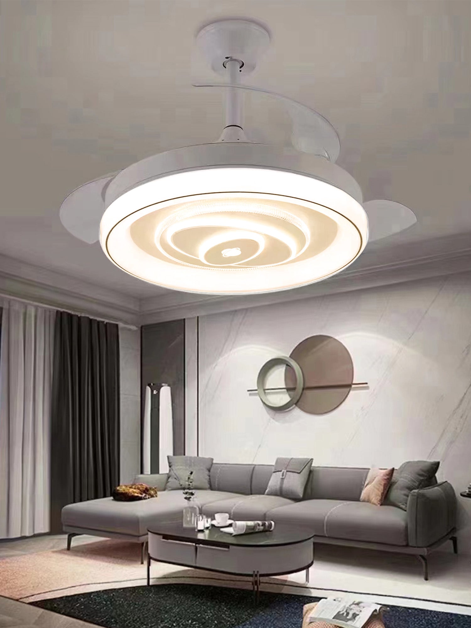 Ventilatore da Soffitto a Luce LED con Pale Pieghevoli 8951 – Luminia Led