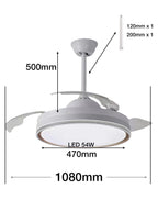 Ventilatore da Soffitto a Luce LED con Pale Pieghevoli 8950