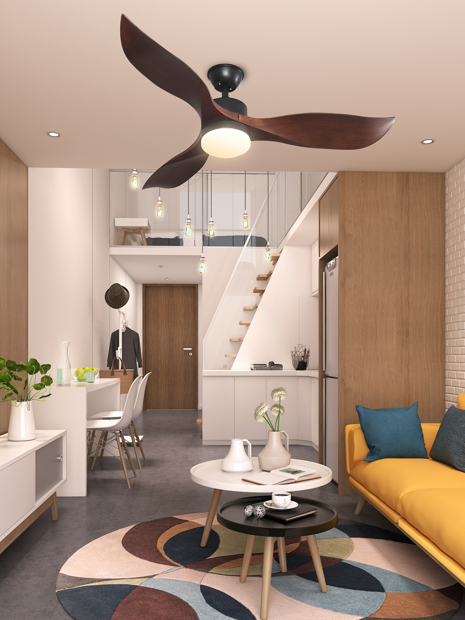 Ventilatore da Soffitto a Luce LED 1003-52 Immagine secondaria del prodotto