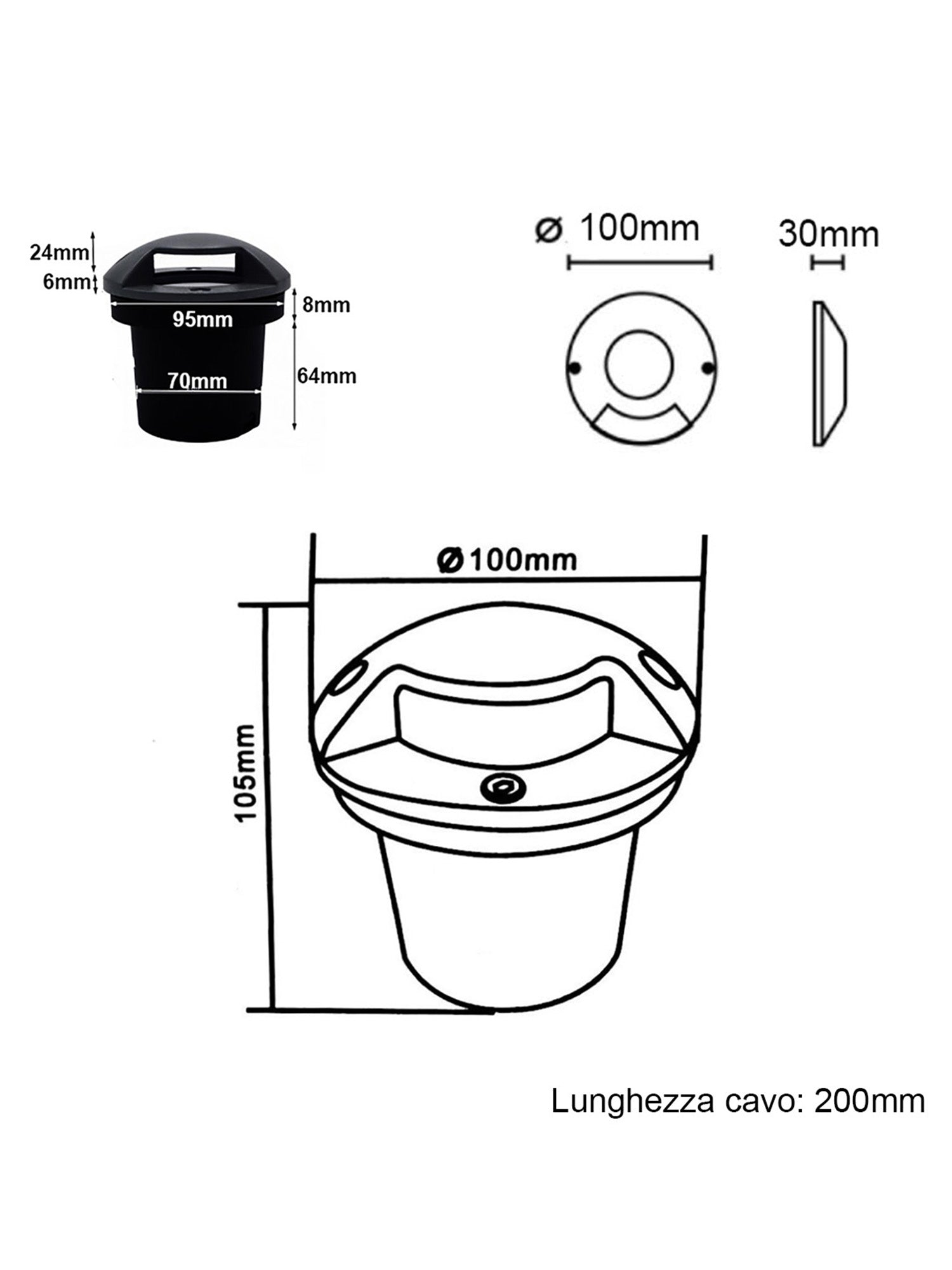 Faretto LED Incasso Calpestabile  Giardino 5W Luce Naturale 4000K