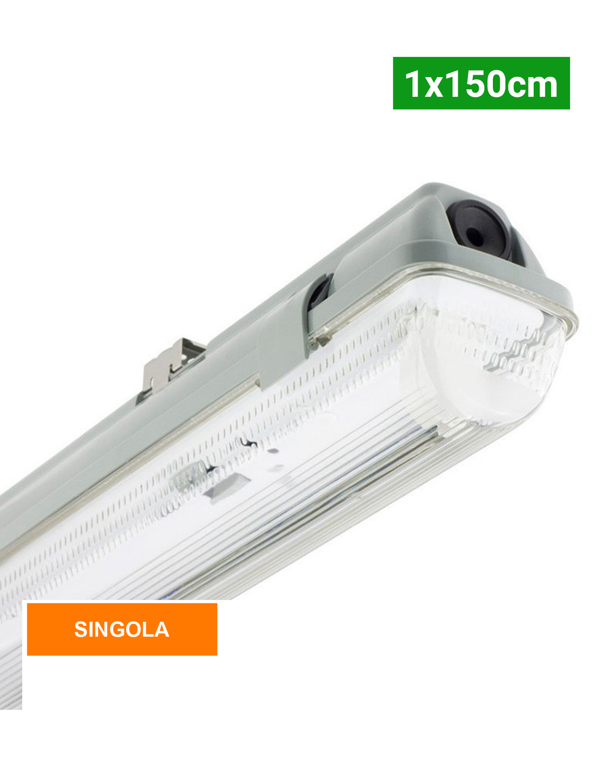 Plafoniera stagna per tubo LED T8 singola 150cm