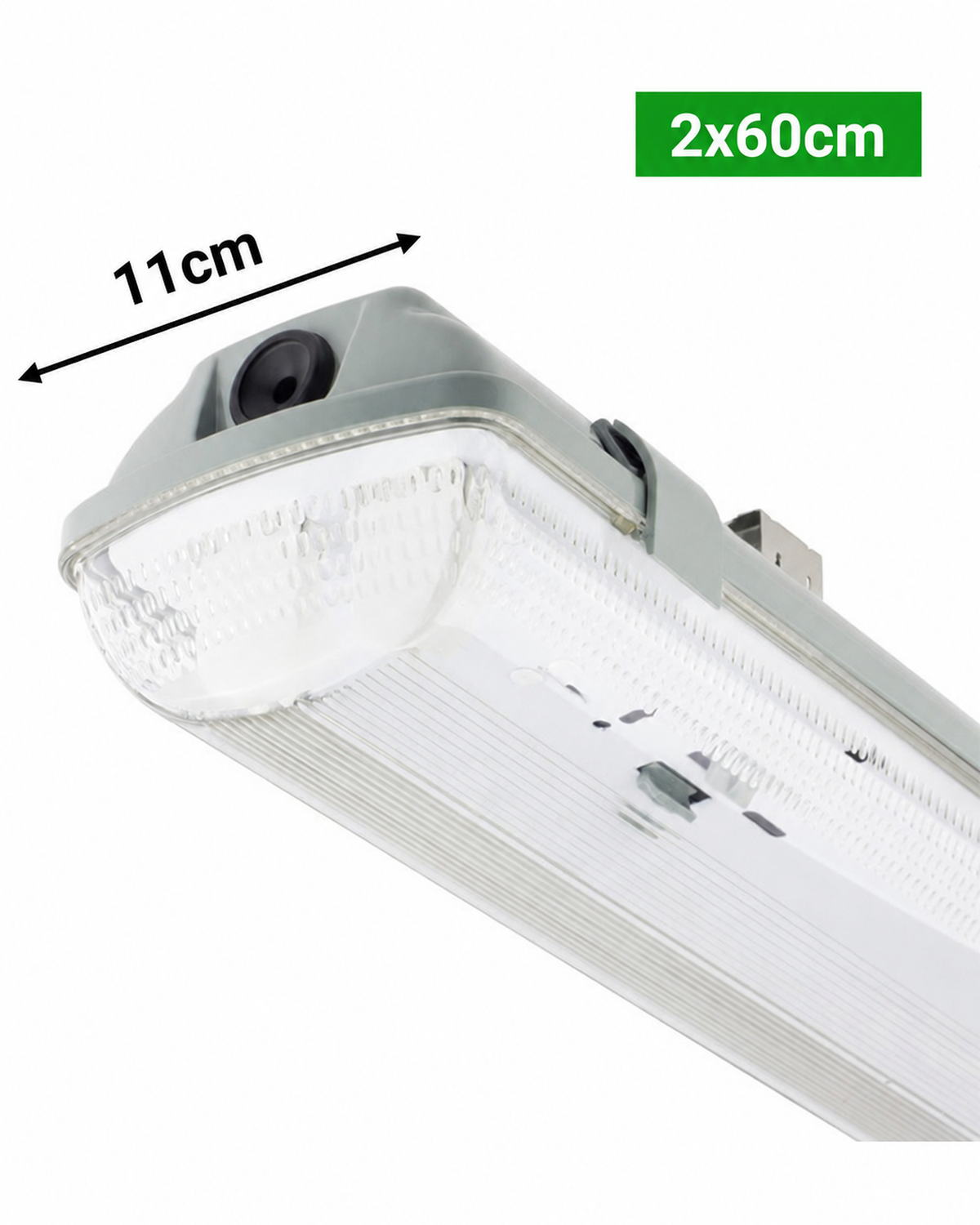 Plafoniera stagna per tubi LED T8 doppia 2x60cm Immagine principale del prodotto
