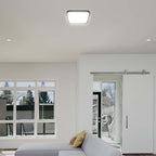 Plafoniera LED Chip Samsung Quadrata 18W 100LM/W Colore Nero 250mm 4000K IP44