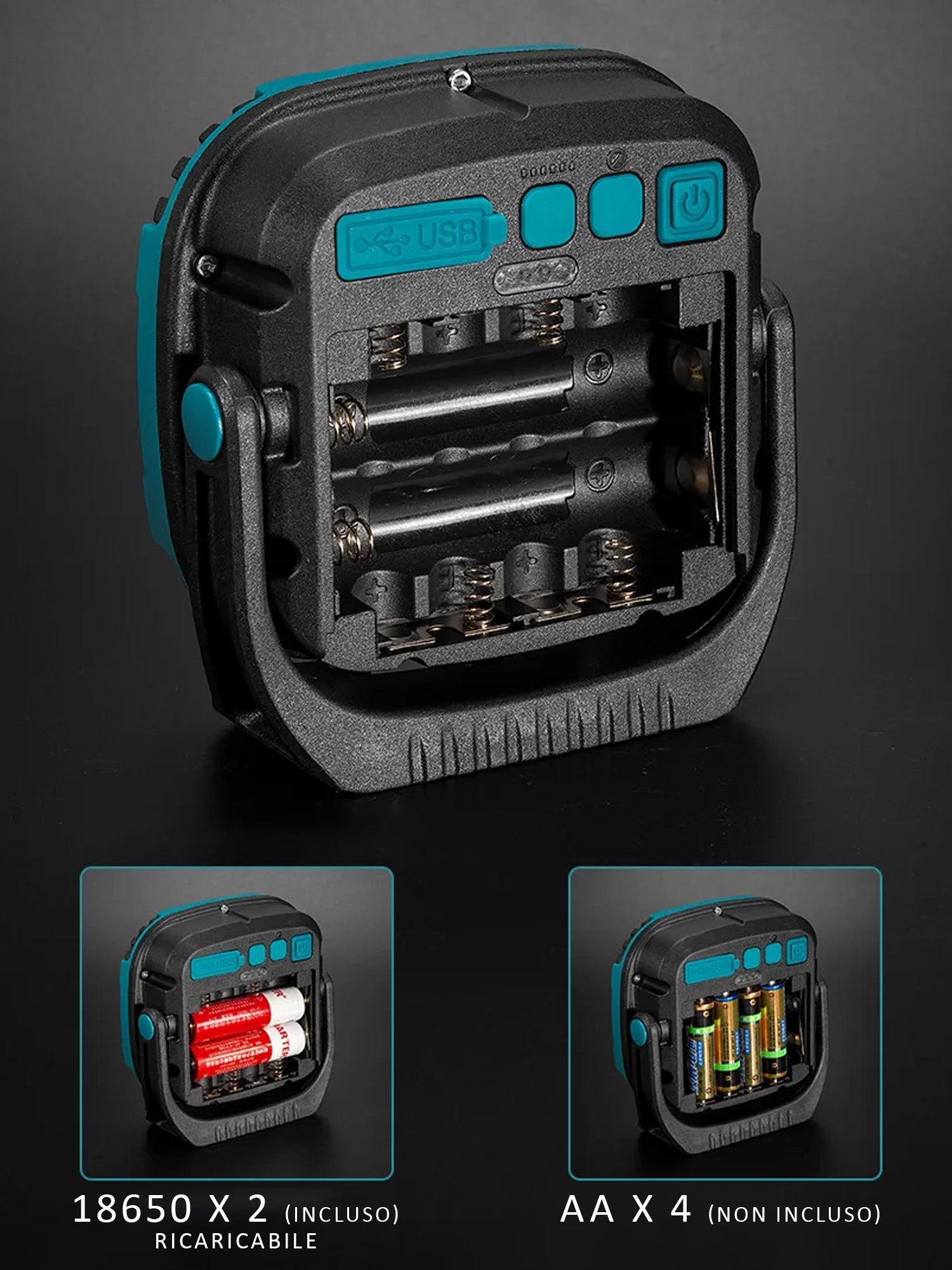 Torcia LED COB Ricaricabile