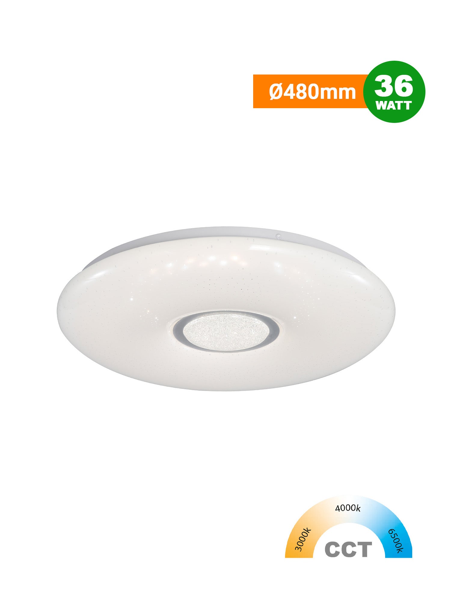 DOME LIGHT Plafoniera LED 3in1 24W/36W SKU 19609 Immagine secondaria del prodotto