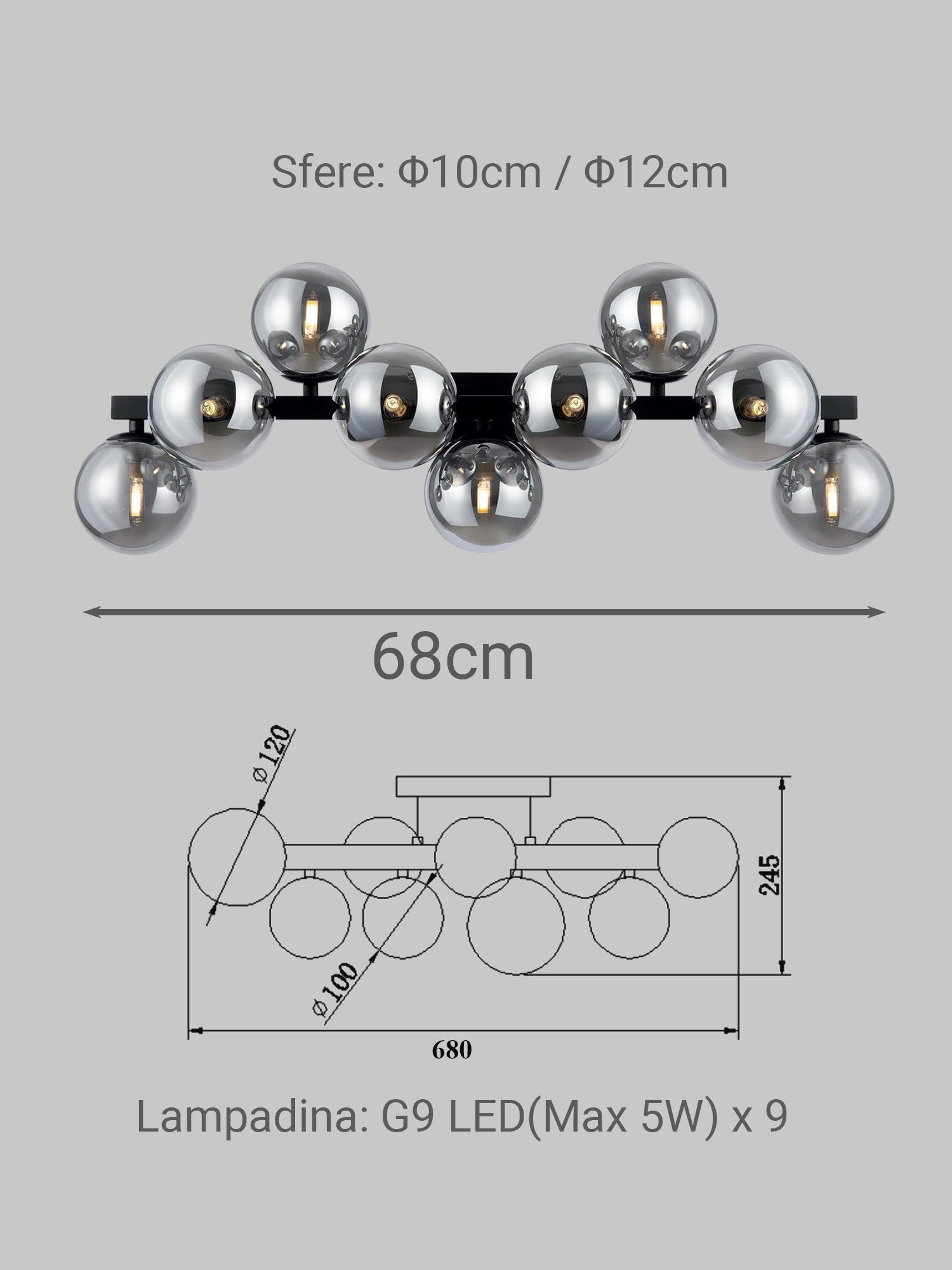 Lampadario FEEL 8088-9
