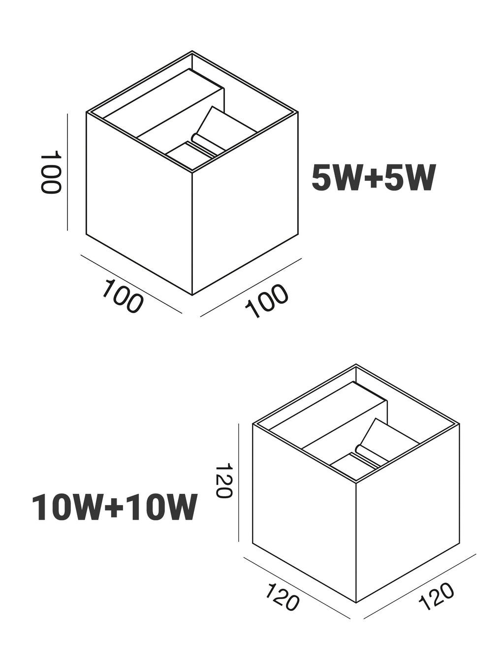 Applique LED Esterno 10W/20W Zora