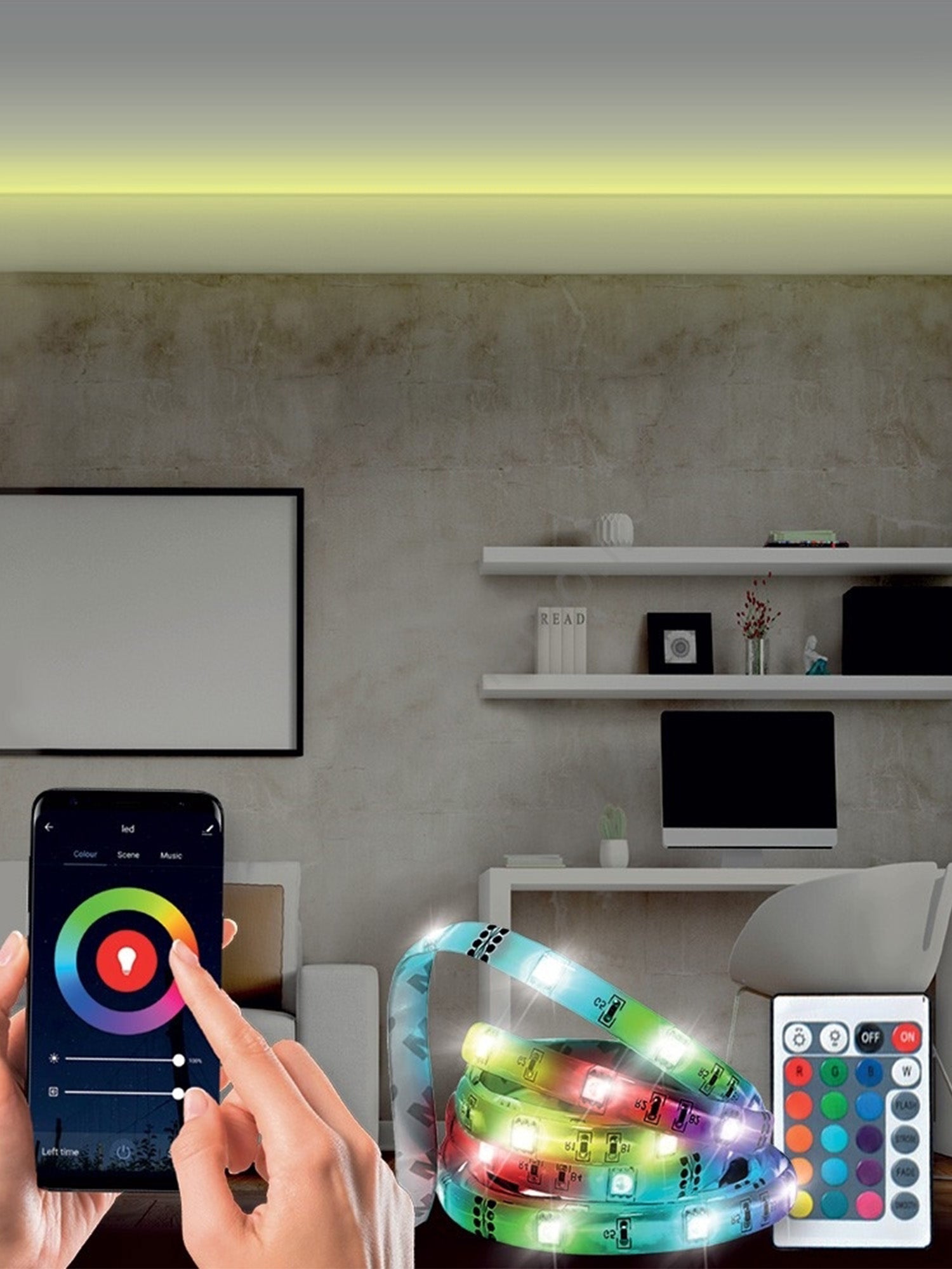 Striscia LED Colorati Catena Musicale con Controller e APP 5M