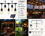 ☀️ Catenaria LED per Esterno Solare IP65