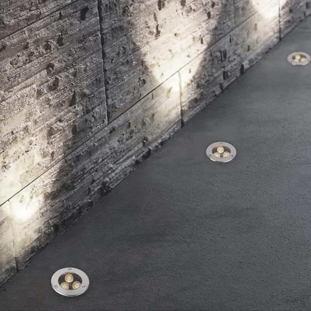 Faretto a led segnapasso calpestabile 5W IP65 Int. 90mm Est. 100mm