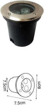 Faretto a led segnapasso calpestabile 3W IP65 Int. 75mm Est. 80mm