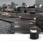 Faretto a led segnapasso con cupola 1 lato IP65 Giardino Int 92mm Est 100mm