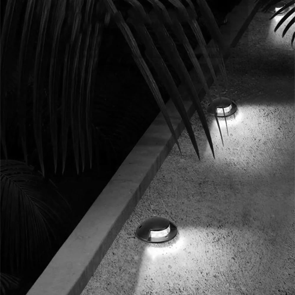 Faretto a led segnapasso con cupola 1 lato IP65 Giardino Int 92mm Est 100mm
