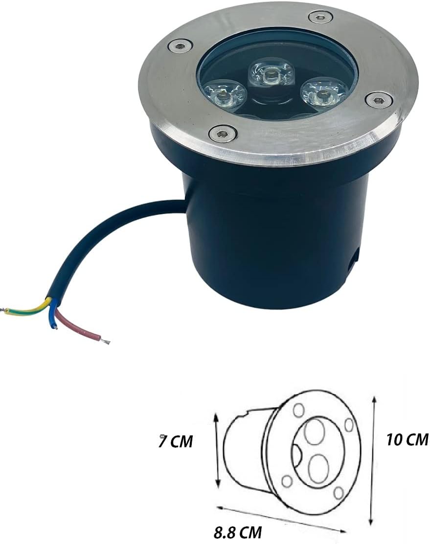 Faretto a led segnapasso calpestabile 5W IP65 Int. 90mm Est. 100mm