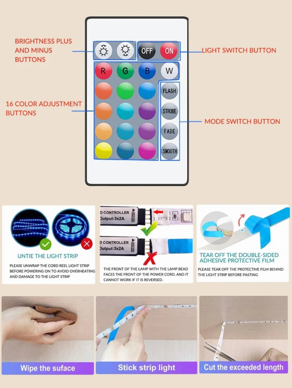 PROMO 2x1 STRISCIA LED RGB TIK TOK