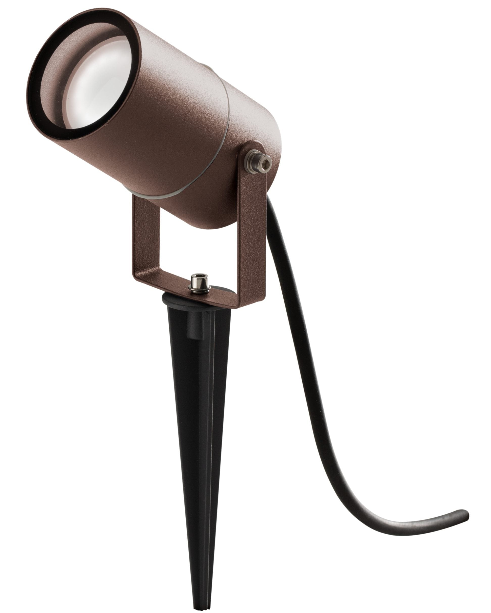 Faretto da giardino GU10 cilindrico con picchetto IP65 antracite/marrone Immagine secondaria del prodotto