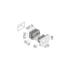 Segnapasso LED da incasso 4,5W CCT IP66 bianco/nero dimensioni