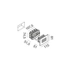 Segnapasso LED da incasso 4,5W CCT IP66 con griglia bianco/nero dimensioni