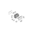 Segnapasso LED da incasso 3W CCT IP54 bianco/antracite/marrone dimensioni