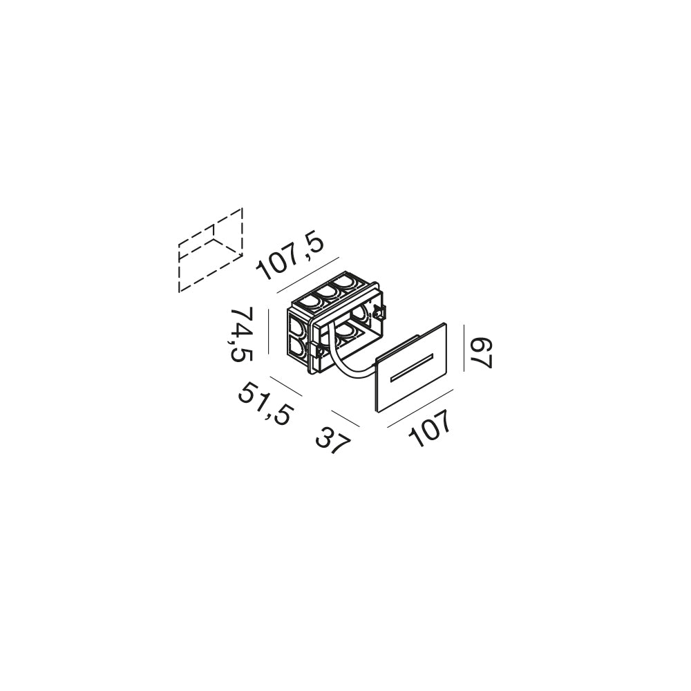 Segnapasso LED da incasso 3W CCT IP54 fascio 110 gradi bianco/antracite/marrone dimensioni