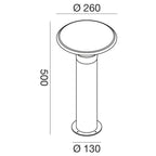 Lampioncino esterno E27 max 28W IP44 antracite/ruggine H50cm