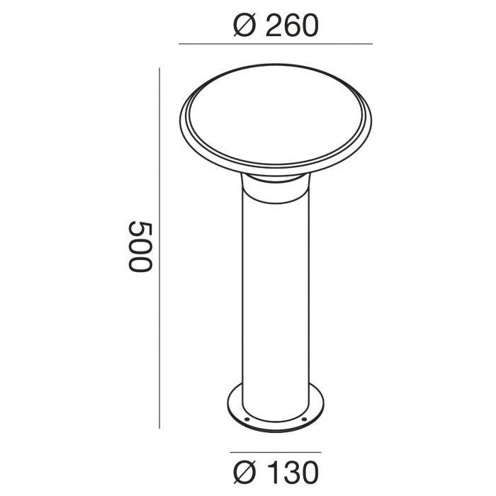Lampioncino esterno E27 max 28W IP44 antracite/ruggine H50cm
