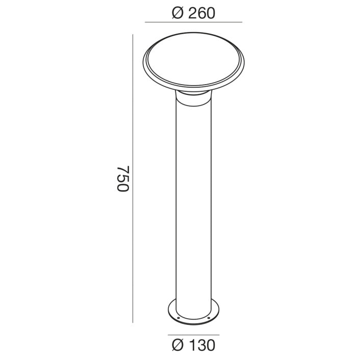Lampioncino esterno E27 max 28W IP44 ruggine alto H75cm Immagine secondaria del prodotto