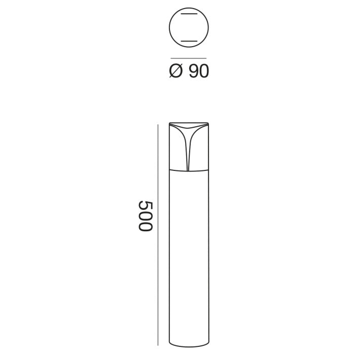 Lampioncino esterno E27 max 18W IP44 bianco/grigio/antracite/marrone medio H50cm