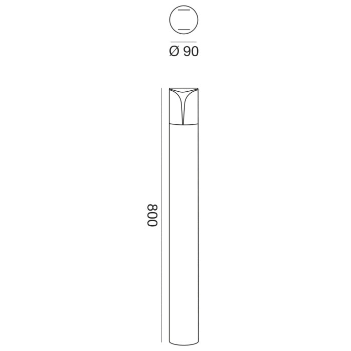 Lampioncino esterno E27 max 18W IP44 bianco/grigio/antracite/marrone alto H80cm