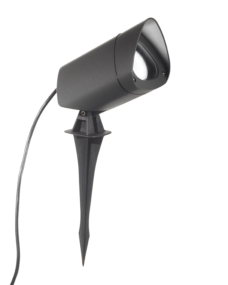 Proiettore da giardino GU10 max 11W con picchetto IP65 bianco/grigio/antracite H37cm Antracite