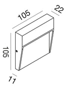 Segnapasso LED da esterno 3W 3000K/4000K IP65 antracite/bianco/marrone dimensioni