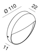Segnapasso LED da esterno 3W 4000K IP65 antracite/bianco/marrone dimensioni