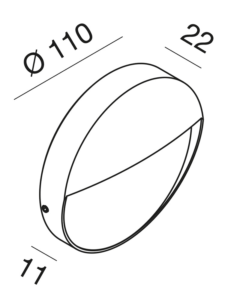 Segnapasso LED da esterno 3W 4000K IP65 antracite/bianco/marrone dimensioni