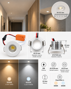 Punto Luce 3w LED Bianco RD