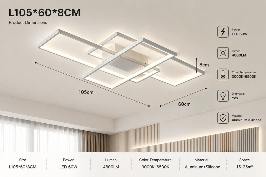 Giulia Monet 8160 Lampadario LED a Soffitto Smart