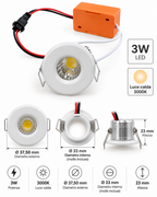 Punto Luce 3w LED Bianco RD