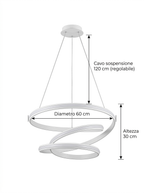 GIULIA VENTO 9137 Lampadario LED a Sospensione SMART