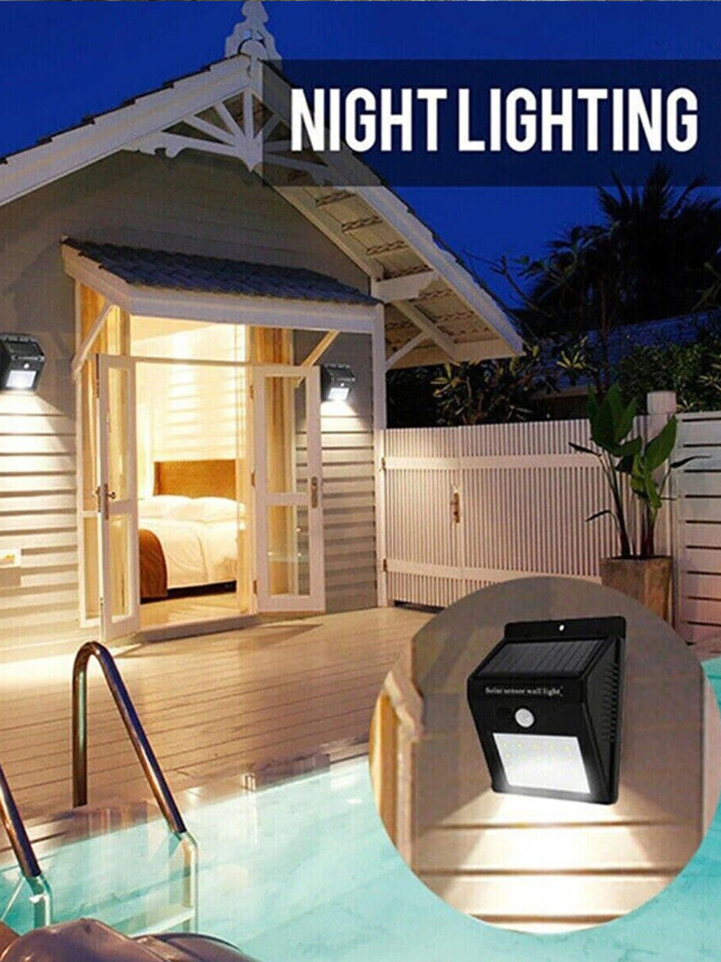 Applique LED Solare Giardino 20 SMD con Sensore di Movimento e Crepuscolare