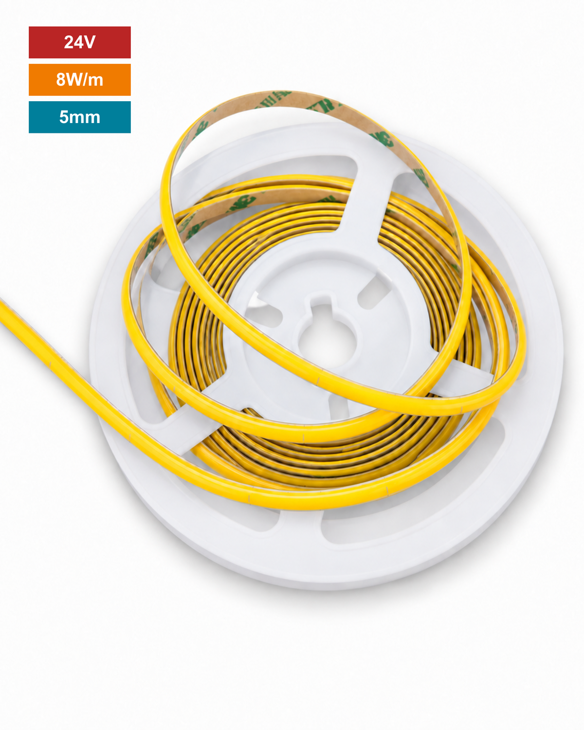 Striscia LED COB 320 LED/m 5mm 5m 3000K 24V