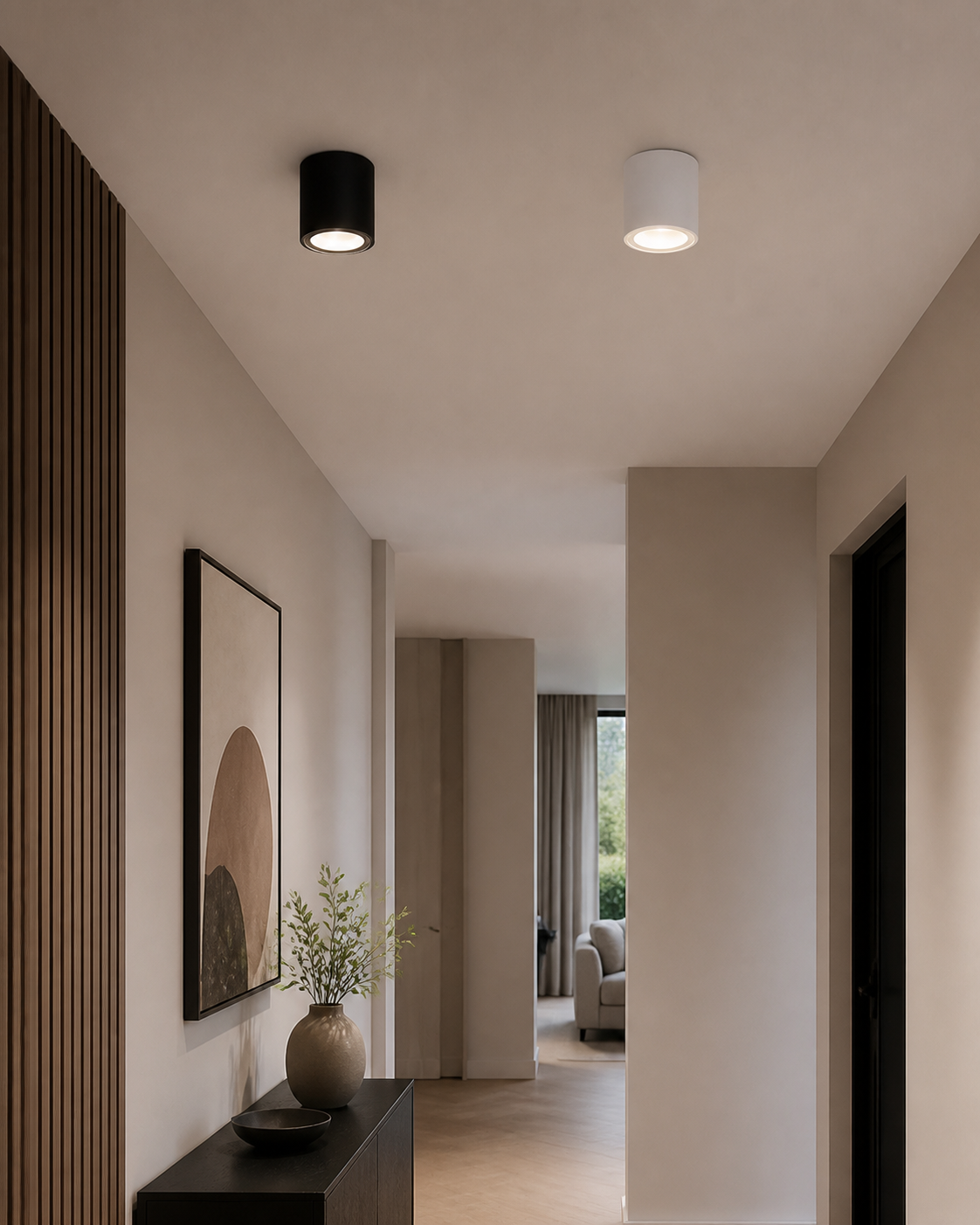 Portafaretto cilindrico da soffitto per GU10 - Ambiente