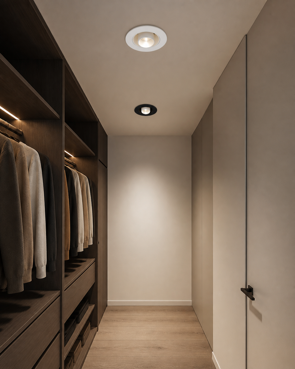 Ghiera rotonda fissa da incasso per GU10 Ø90 mm nera - Ambiente interno