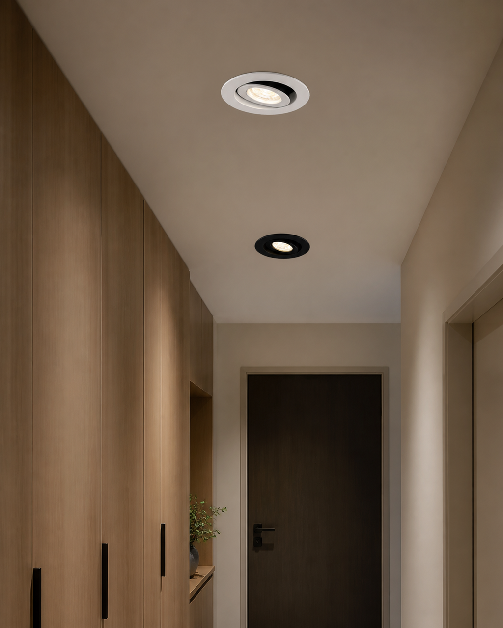 Ghiera rotonda orientabile da incasso per GU10 Ø100 mm bianca - Ambiente interno