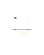 Moda Nero/Oro 60W Lampadario LED a Soffitto - Nero/Oro - Prodotto
