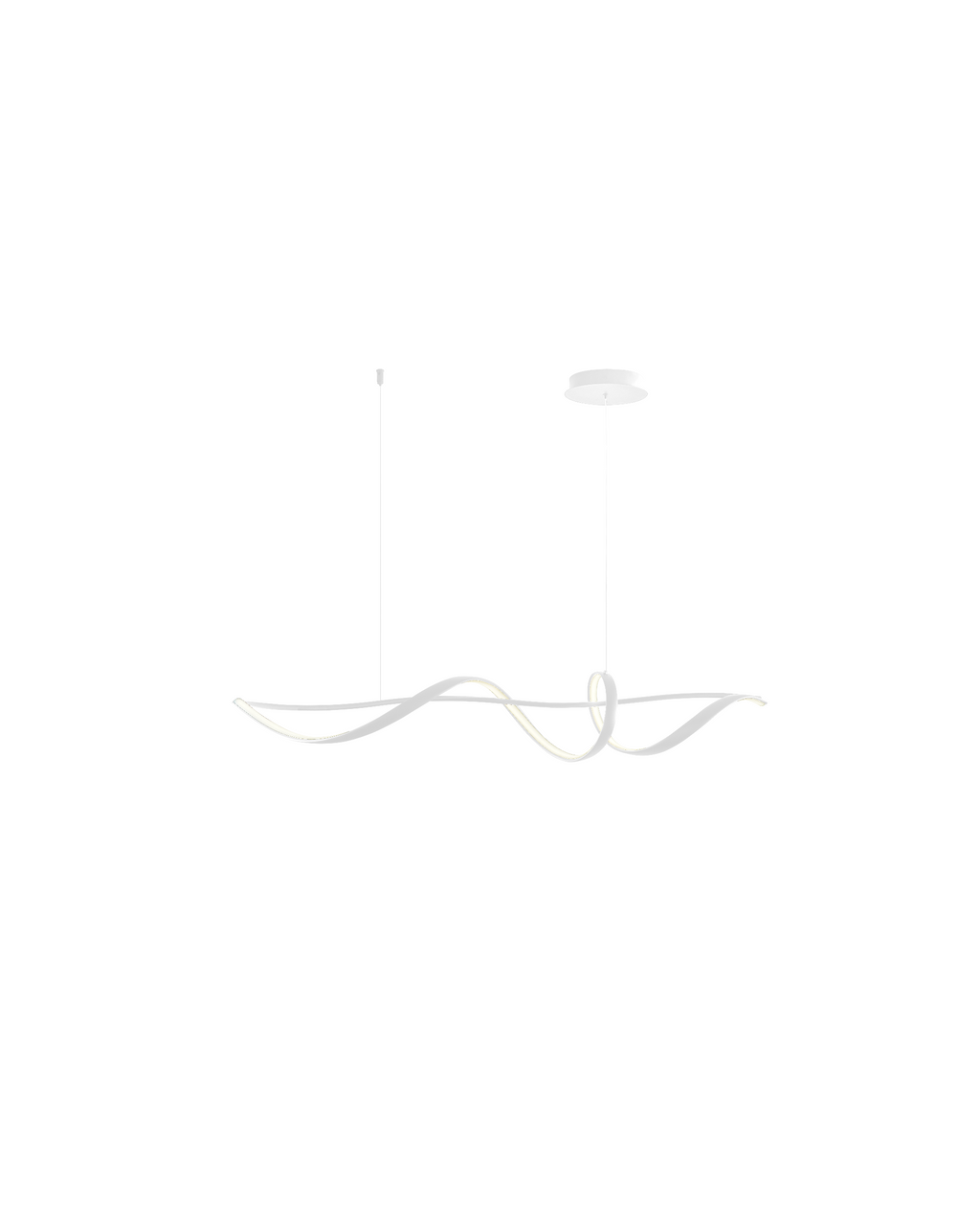 Onda 4 Bianco/Nero 32W Lampadario LED a Soffitto - Bianco - Prodotto