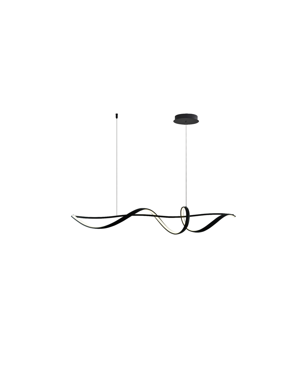 Onda 4 Bianco/Nero 32W Lampadario LED a Soffitto - Nero - Prodotto