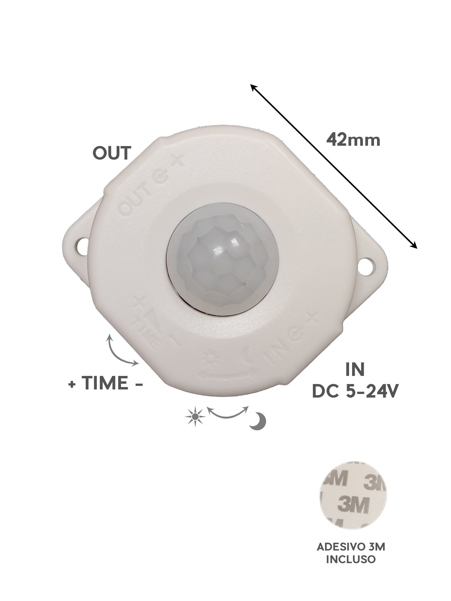 SENSORE PIR 12/24V