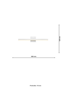Specchio Applique LED 10W Bianco/Nero - Dimensioni