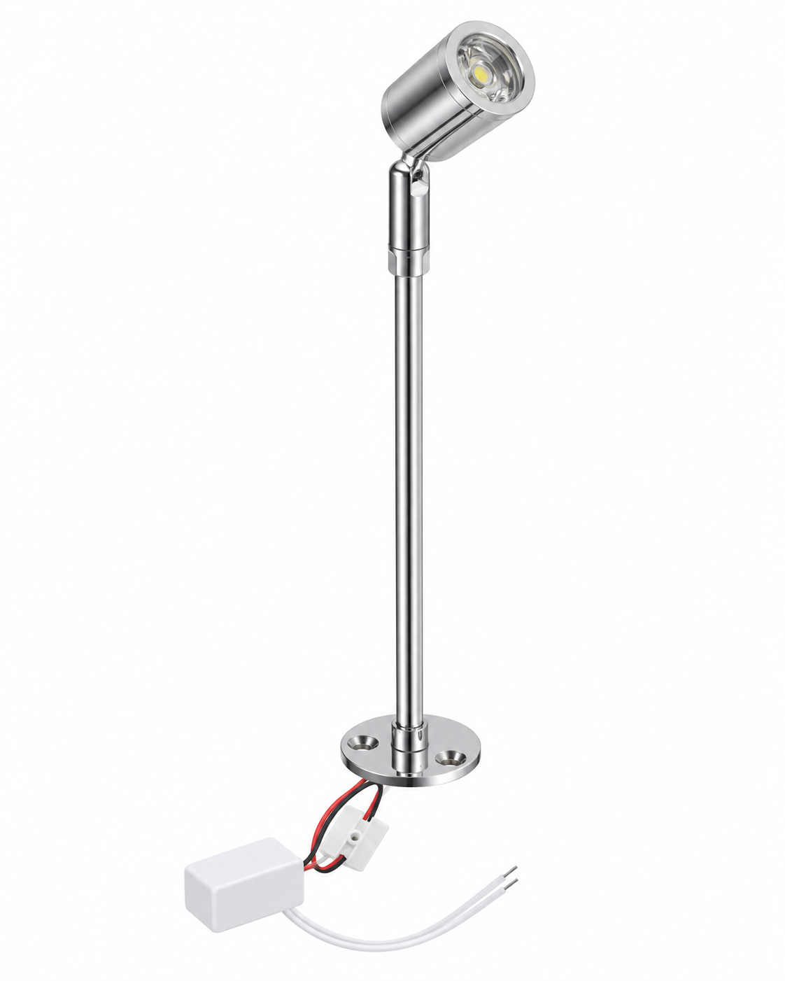 Faretto LED Cromato da Vetrina Orientabile 3W 20cm 6500K
