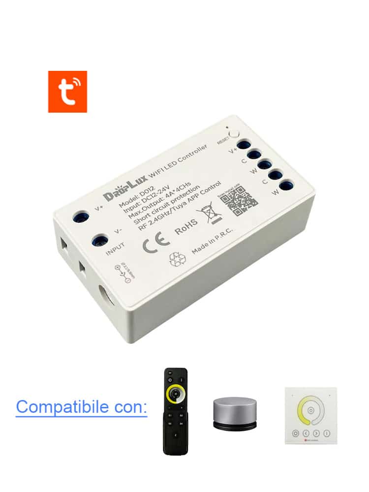 Controller Led WIFI CCT Compatibile con Telecomando e App Tuya D012 Immagine secondaria del prodotto