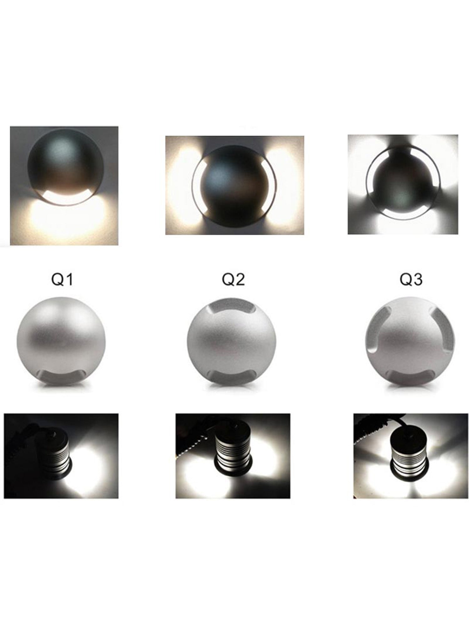 Segnapasso LED da Incasso 3W IP65 Int. 35mm Est. 50mm Immagine principale del prodotto